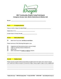 thumbnail of Community Oregon_Dietary – Emergency Contact – Medical Info Form